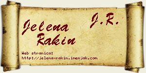 Jelena Rakin vizit kartica